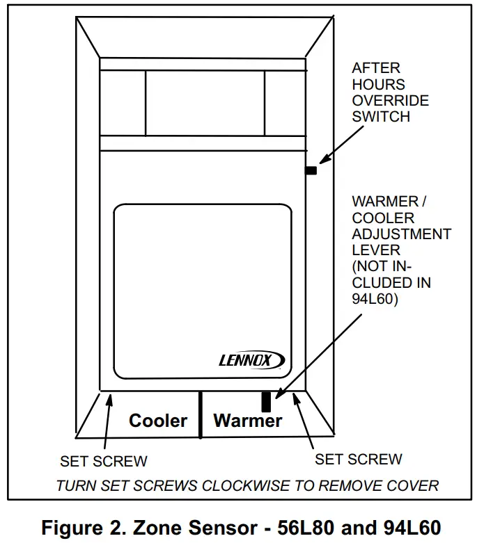 LENNOX 56L80 Sensor and After-Hours Switch Kit - figure 2