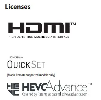 LG LED TV Owner’s Manual - Licenses