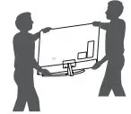 LG LED TV Owner’s Manual - When transporting a large TV, there should be at least 2 people