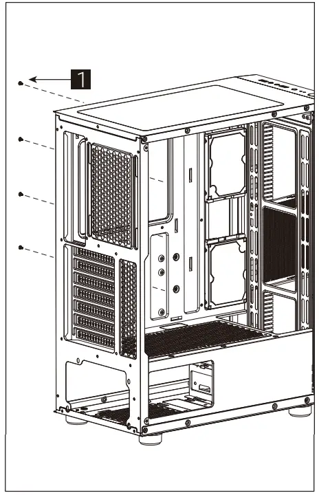 AeroCool Menace Saturn FRGB Computer Case - (5b) Install 2.5” SSD x 2