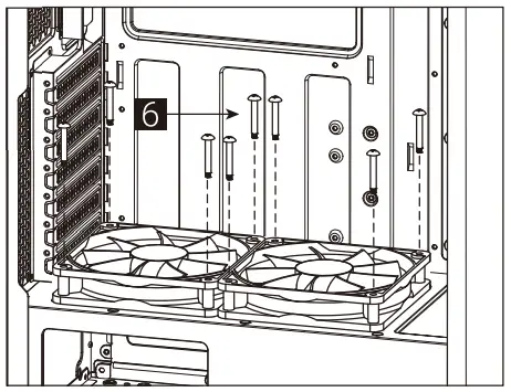 AeroCool Menace Saturn FRGB Computer Case -(7c) Install VGA Fan