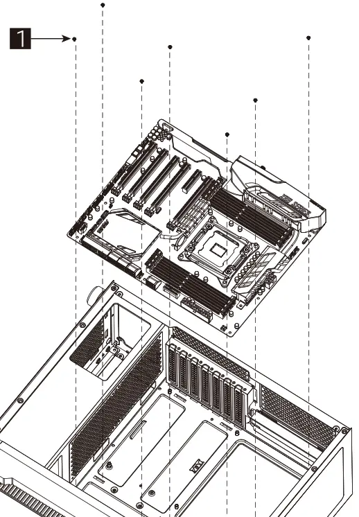 AeroCool Menace Saturn FRGB Computer Case - Install Motherboard