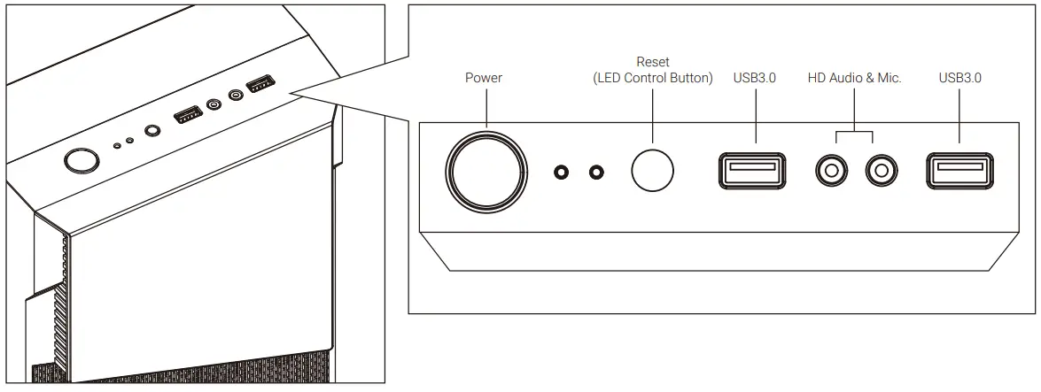 AeroCool Menace Saturn FRGB Computer Case - O Panel