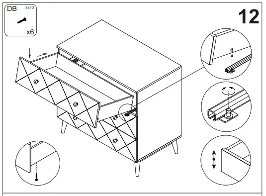 BOPITA 11719351 PARIS DRESSER - 12BOPITA 11719351 PARIS DRESSER - 12