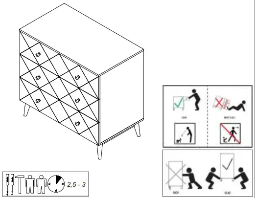 BOPITA 11719351 PARIS DRESSER - DISTRIBUTOR