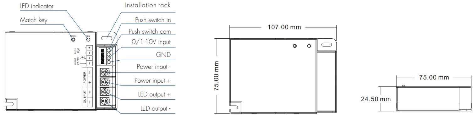SKYDANCE V1-T Single Color LED Controller-fig2