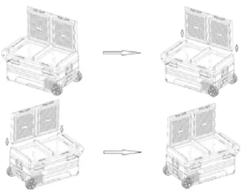 Avanti PDR75L34G 12V DC RV Truck Portable Refrigerator Instruction Manual - Reversing The Door Swing