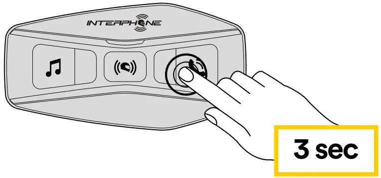 INTERPHONE U COM 4 Motor Bike Intercom - Speed dial 2