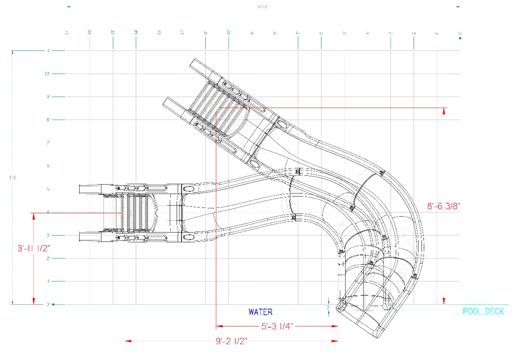 GLOBAL POOL PRODUCTS Side Winder Pool Slide - fig 1