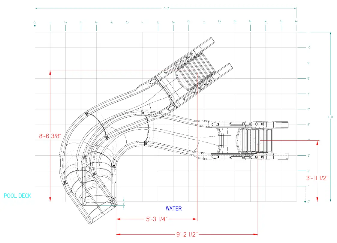 GLOBAL POOL PRODUCTS Side Winder Pool Slide - fig 2