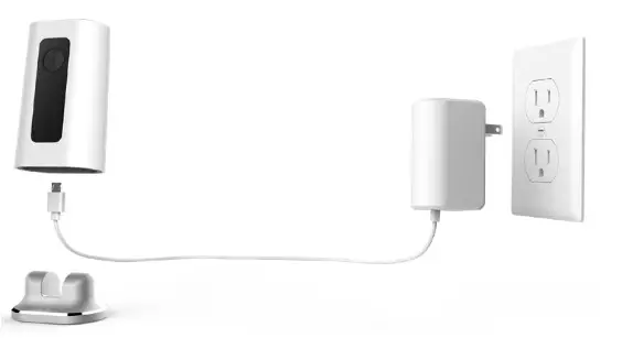 Honeywell Home C1 Wi-Fi Security Camera - connect the power cod