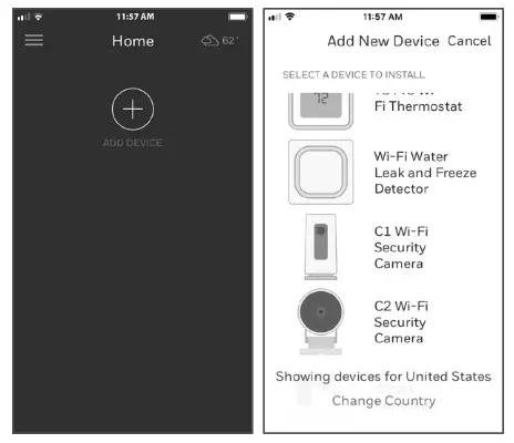 Honeywell Home C1 Wi-Fi Security Camera - inistallition