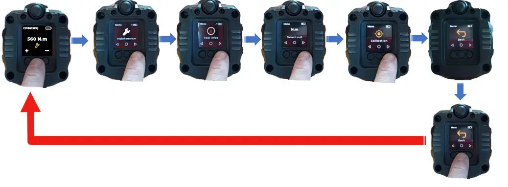 Chicago Pneumatic CP86 Series Battery Torque Wrench - Stand alone tools menu