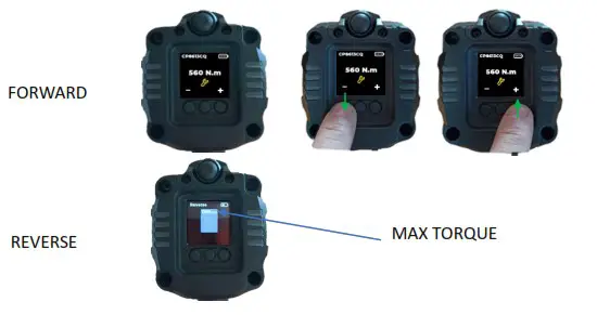 Chicago Pneumatic CP86 Series Battery Torque Wrench - Torque set up