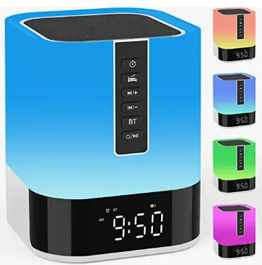 Night Light Bluetooth Speaker Alarm Clock-PRODUCT