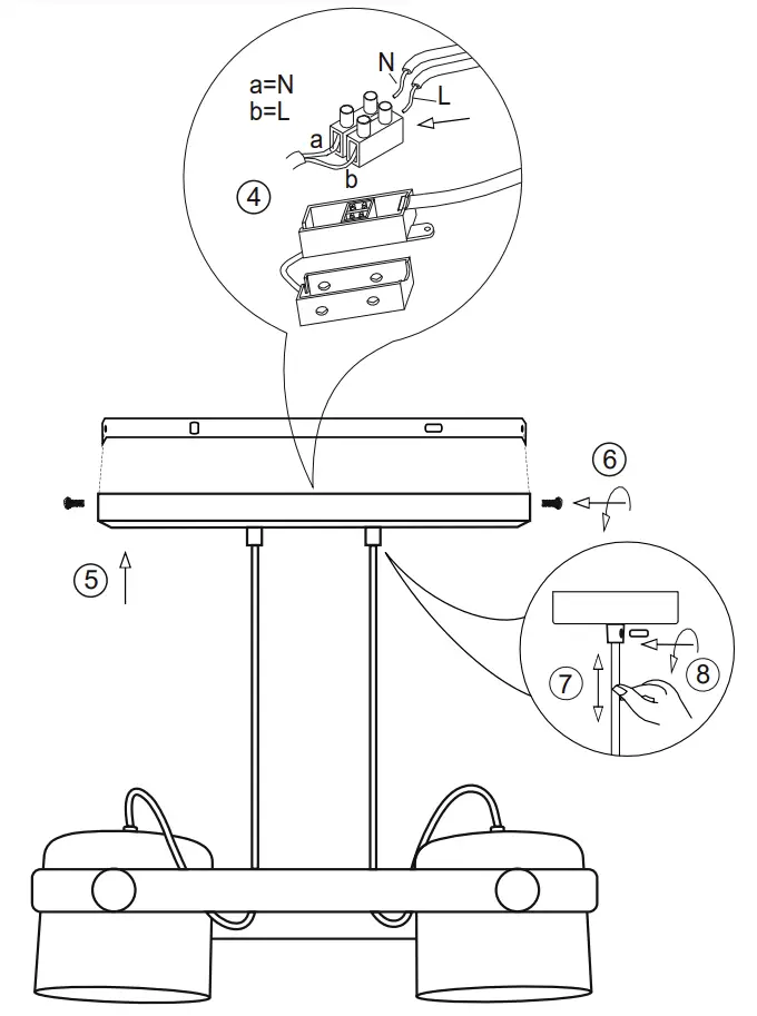 15662-18 CUP Pendant Light Installation illustration