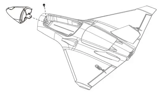 ZOHD MK III Alpha strike User Guide - You can add the nose of your choice using the provided screw