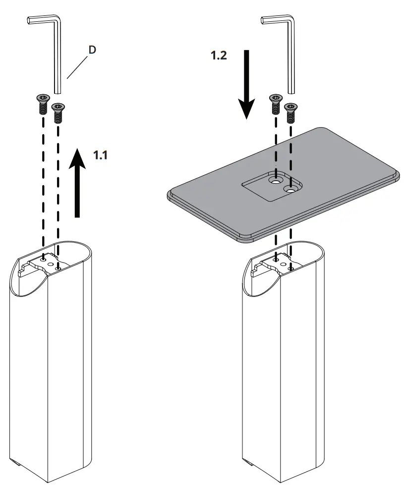 kanto SP9 Desktop Speaker Stands - Assemble Base