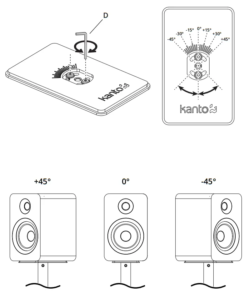 kanto SP9 Desktop Speaker Stands - Large Top 1