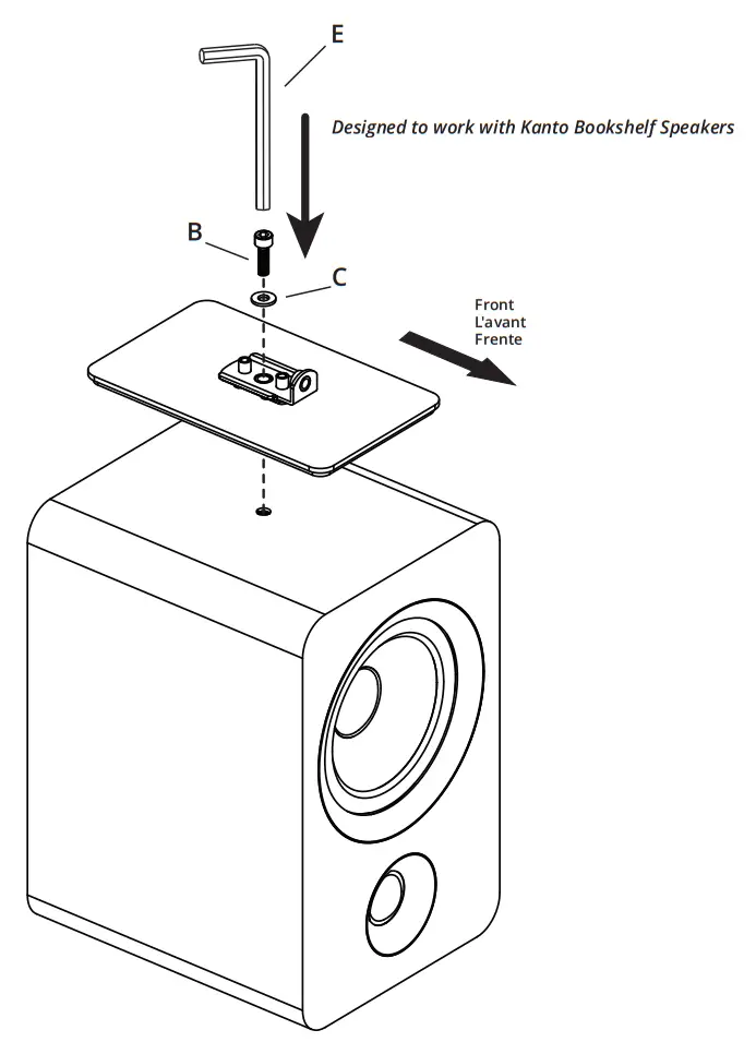kanto SP9 Desktop Speaker Stands - Mount Speaker