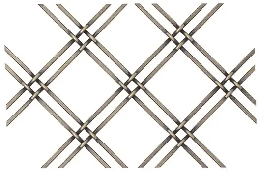 American Pro Decor 5APD11844 Round Flat Crimp Decorative Antique Brass Woven Wire Grille Panel