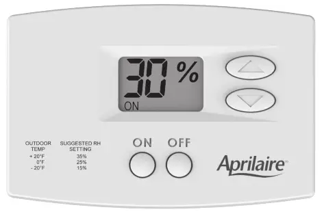 Aprilaire 65 Digital Manual Humidifier Control Wall Mounted