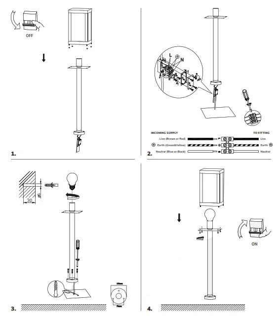 HOFTRONIC 5426933 Casey Bollard Led Pathway Light - fig