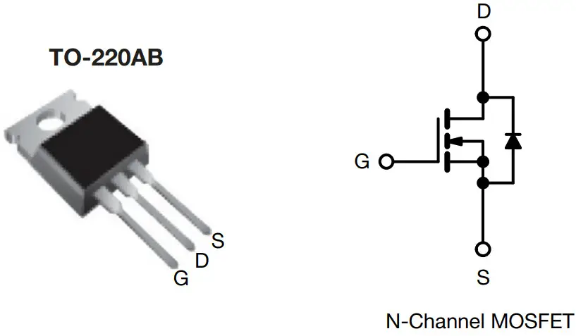 VISHAY IRF520 Power MOSFET - Figure 1