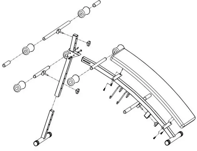 insportline IN 561 Adjustable Workout Bench - ASSEMBLY