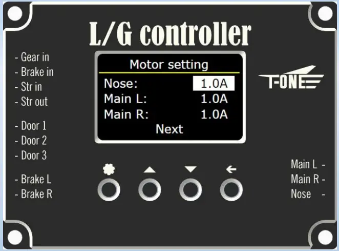 L/G motor setting -1