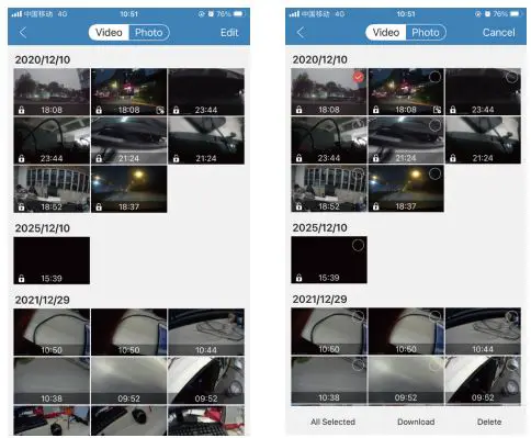 WOLFBOX D07 Mirror Dash Cam Instruction Manual - Check play date with app