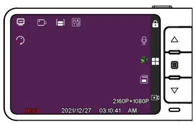 WOLFBOX D07 Mirror Dash Cam Instruction Manual - Home screen