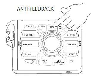 TC HELICON PERFORM-VG Ultra-Simple Mic-Stand-Mount Vocal and Acoustic Guitar Processor User Guide - Anti-Feedback