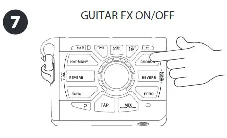 TC HELICON PERFORM-VG Ultra-Simple Mic-Stand-Mount Vocal and Acoustic Guitar Processor User Guide - Guitar Fx on off