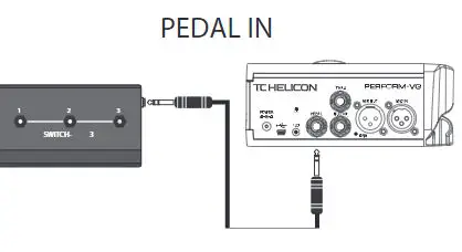 TC HELICON PERFORM-VG Ultra-Simple Mic-Stand-Mount Vocal and Acoustic Guitar Processor User Guide - Pedal in