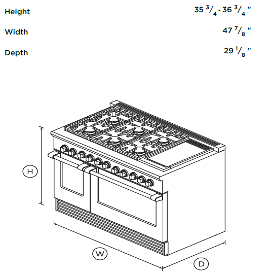 FISHER PAYKEL RGV2-486GD-L-N Gas Range 3
