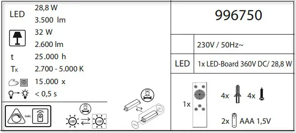 Paul Neuhaus 15553 LED Ceiling Light - fig1