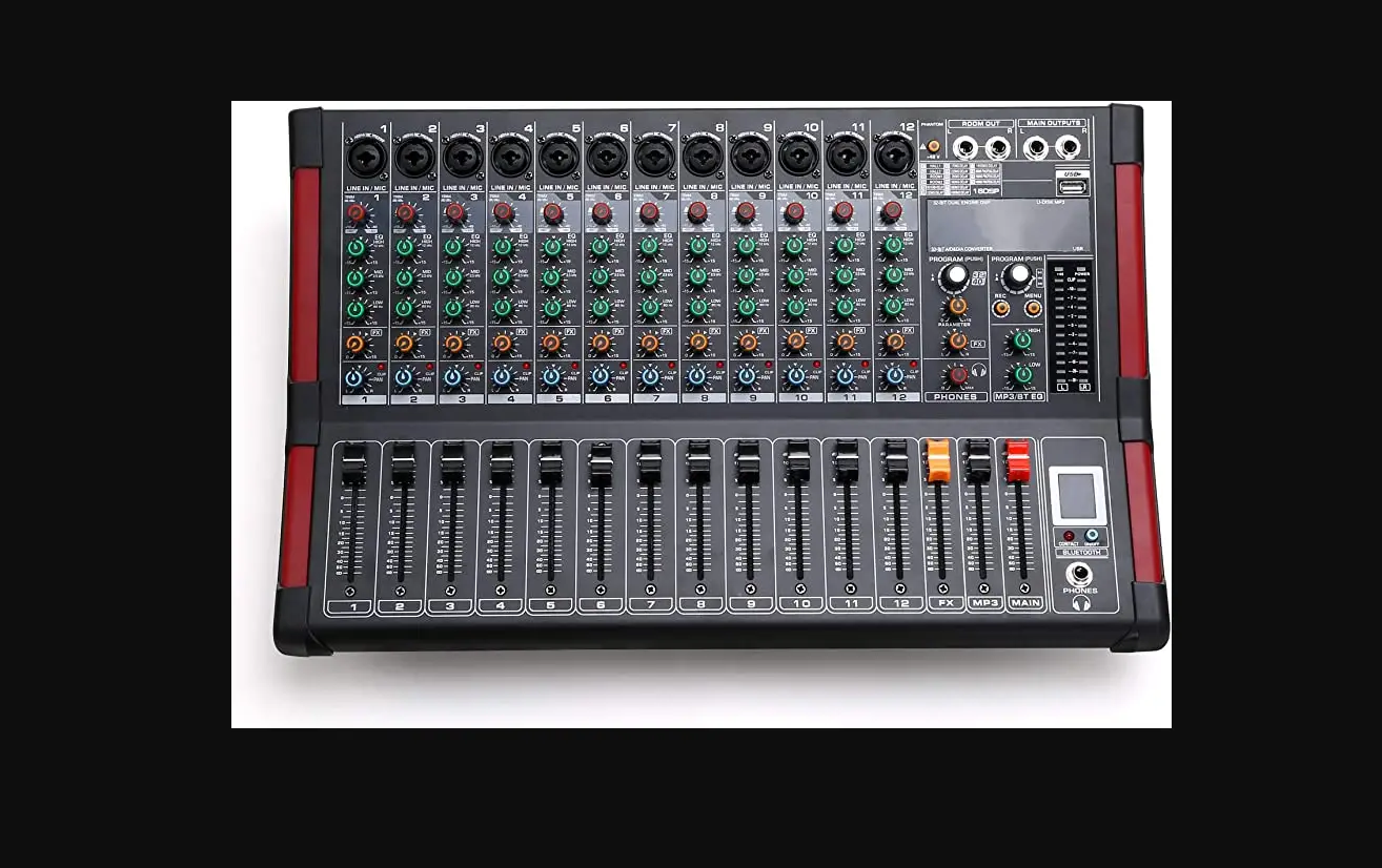 Ltd Professional Truemix 800 Fx Tabletop 12 Channel Powered Mixer User Guide