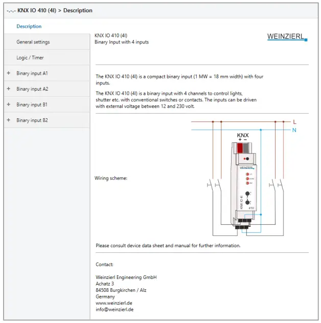 WEINZIERL 5230 KNX IO 511 Switch Actuator- fig 2