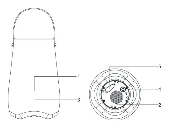 BlueMill Light Up Ice Bucket Speaker - Parts