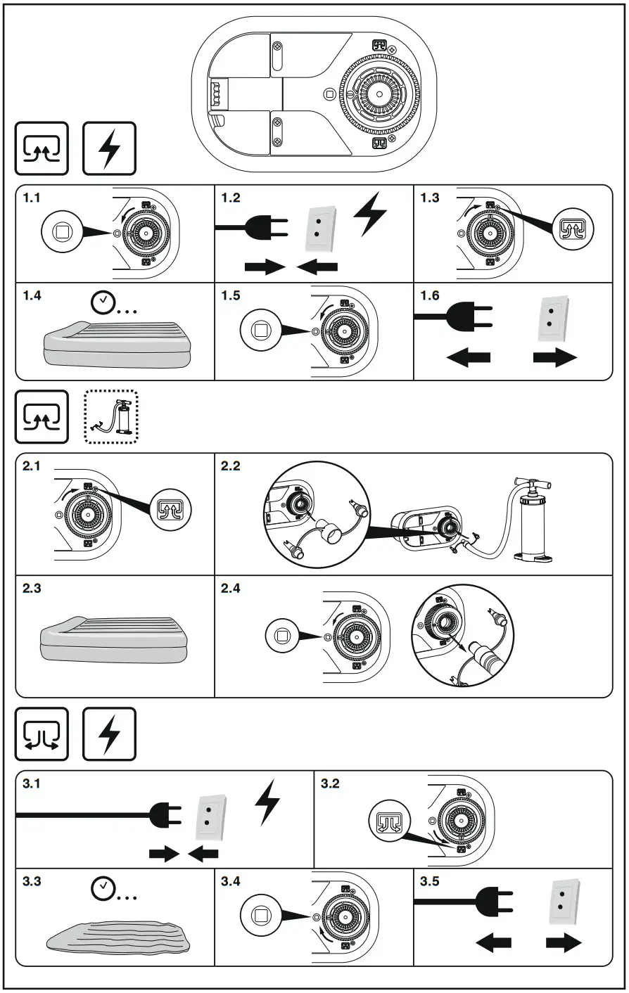 Bestway 67403 Built IN AC Pump Airbed - Figure1