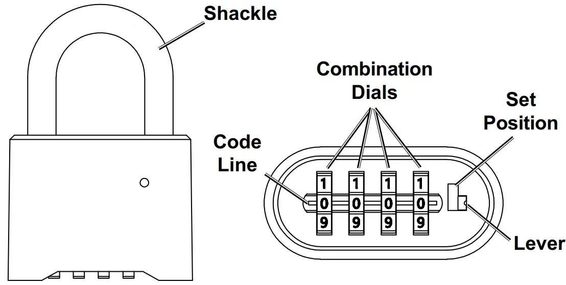 BUNKER HILL SECURITY 58049 2 Inch Body Brass Combination Padlock - fig 1