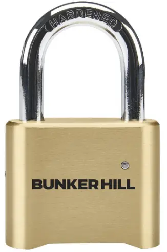 BUNKER HILL SECURITY 58049 2 Inch Body Brass Combination Padlock