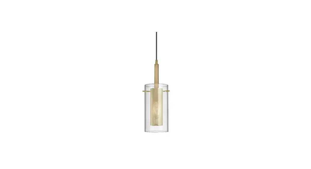 Dainolite 30961 Percy Aged Brass Modern-contemporary Clear Glass Cylinder Mini Pendant Light Instruction Manual