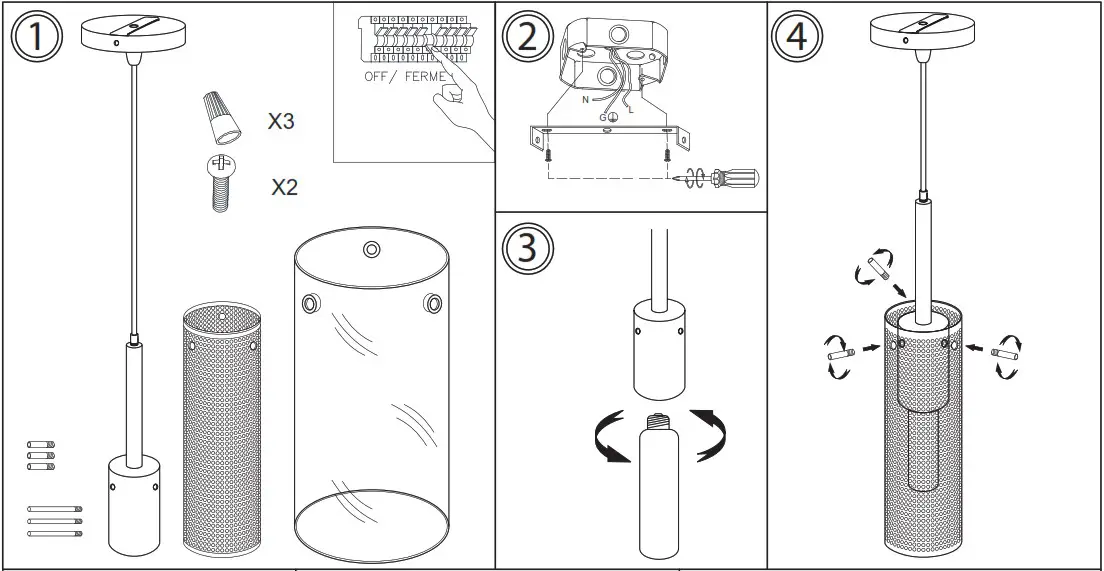 Dainolite 30961 Percy Aged Brass Modern Contemporary Clear Glass Cylinder Mini Pendant Light - Product Overview 1