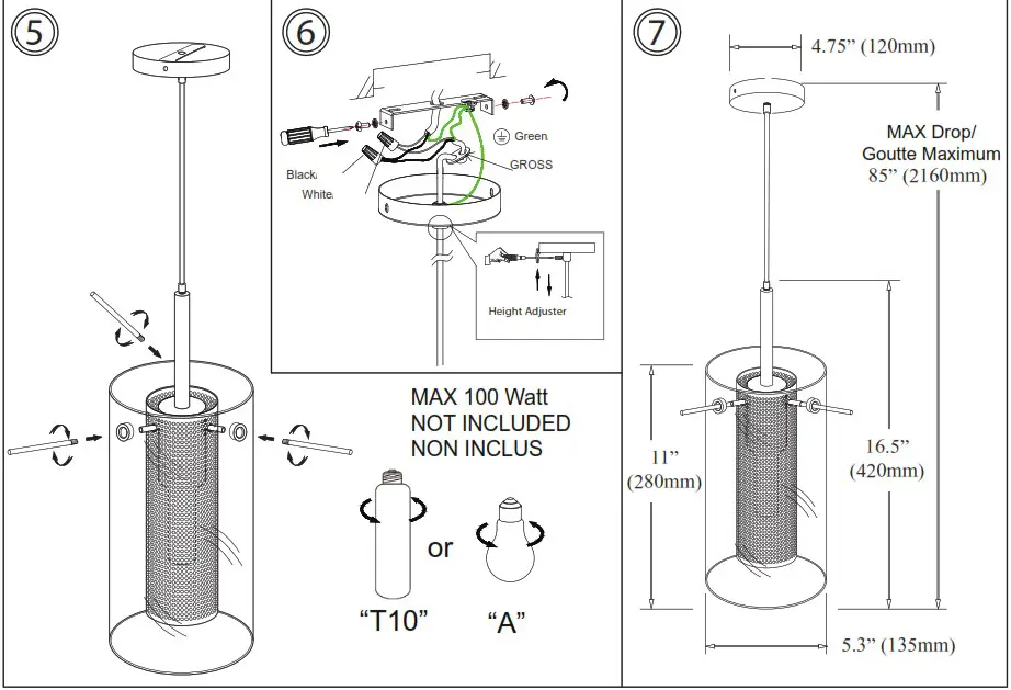 Dainolite 30961 Percy Aged Brass Modern Contemporary Clear Glass Cylinder Mini Pendant Light - Product Overview 2