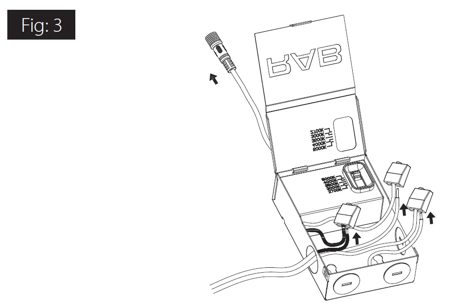 RAB WFRLA4R89FA120WS 4 Inch 8 Watt Gimbal Wafer LED Downlight 5