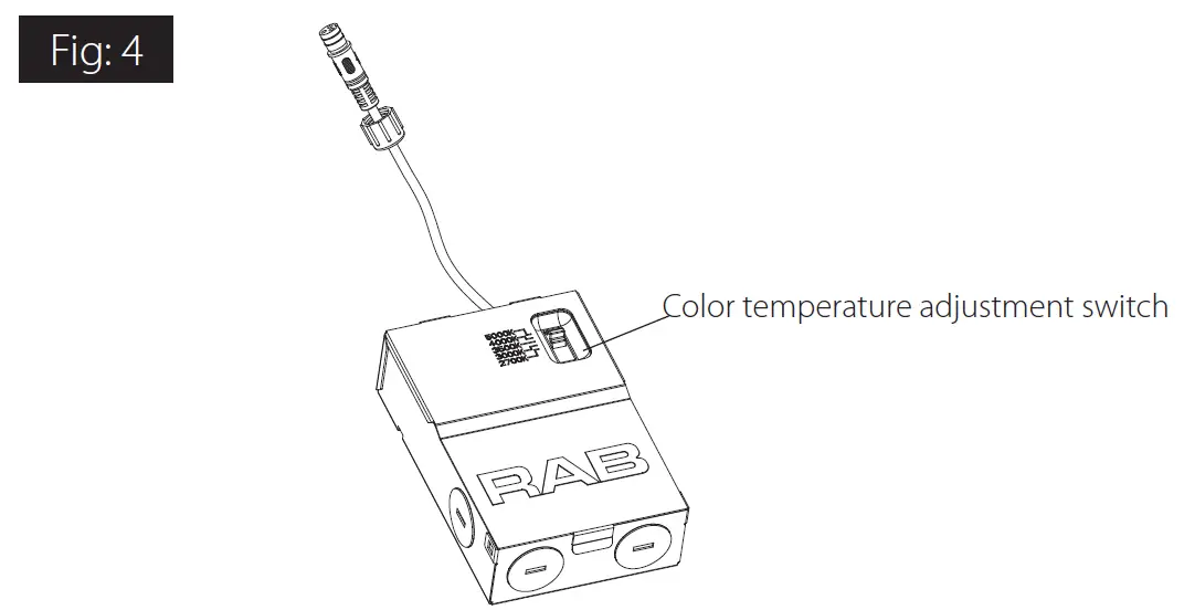 RAB WFRLA4R89FA120WS 4 Inch 8 Watt Gimbal Wafer LED Downlight 6
