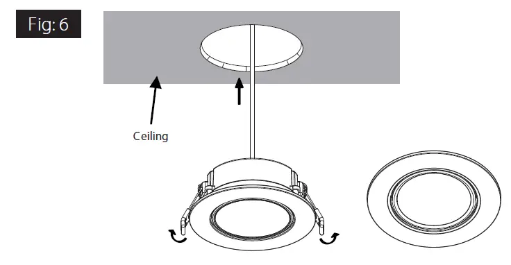 RAB WFRLA4R89FA120WS 4 Inch 8 Watt Gimbal Wafer LED Downlight 8
