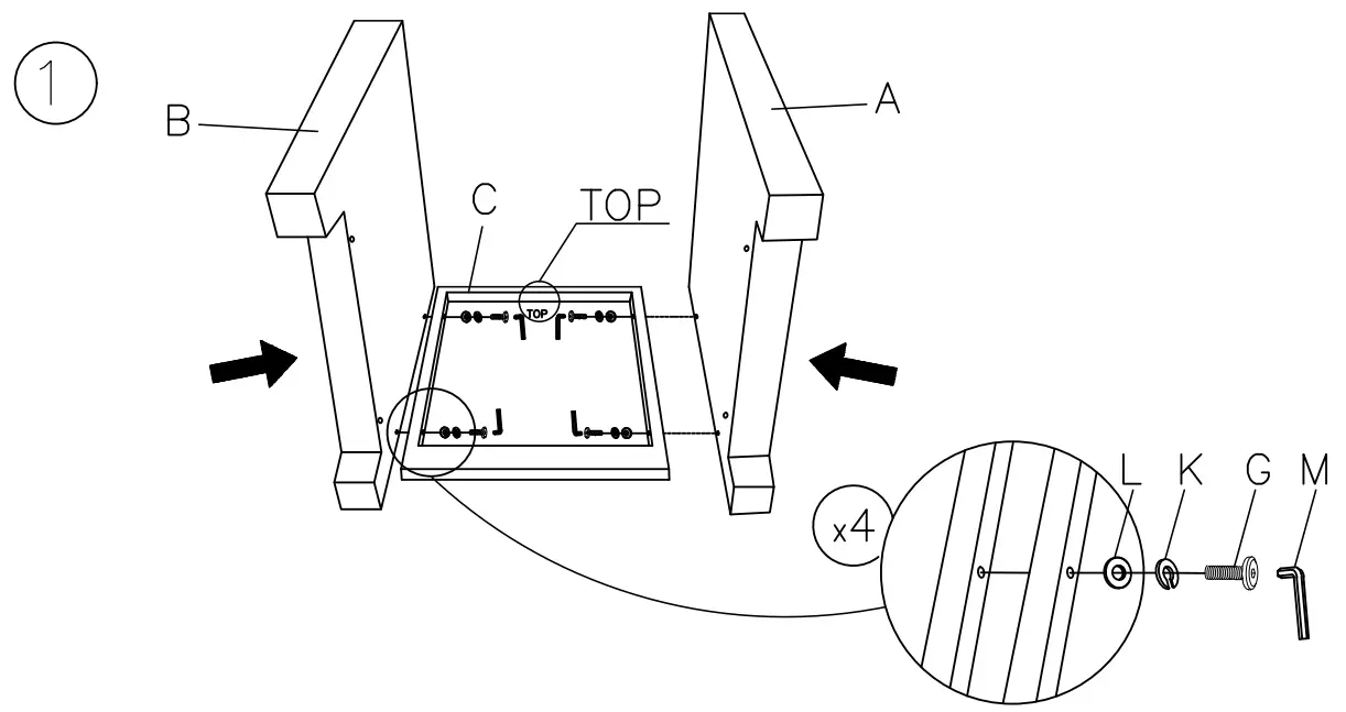 ASHLEY P440702 Square End Table - fig1